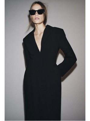 ZARA Woman FW25 Black ZW LIMITED EDITION Coat Dress 9091/198/800 M