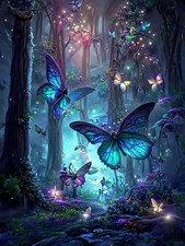 Butterfly Diamond Painting Kit for Adults 5D Diamond Dot Crystal Art Home Wall
