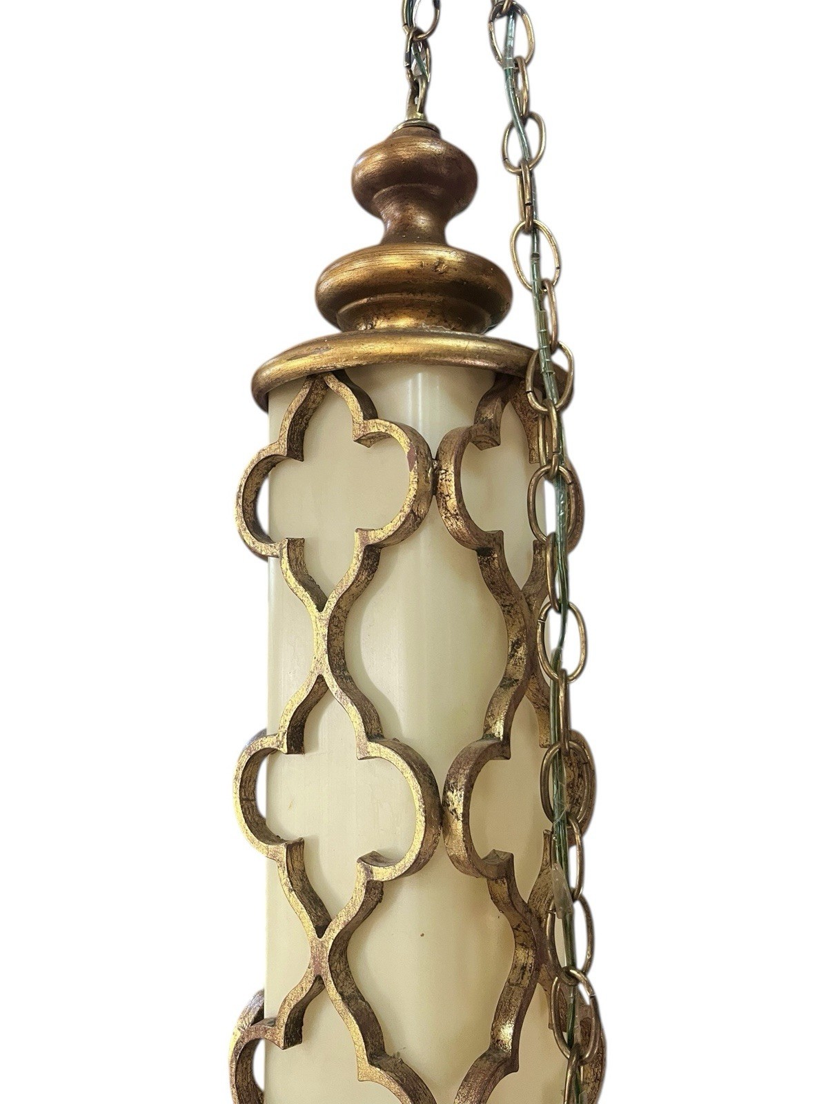 Swag Lamp Hanging Light Hollywood Regency Mid Century Modern Long Pendant