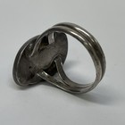 Round Earth Blue Turquoise Sterling Silver Ring Vintage Size 7 Unisex — photo 7