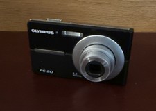 VINTAGE Olympus Camera FE-20 8MP Digital 3x Zoom Black TESTED NO CHARGER Read