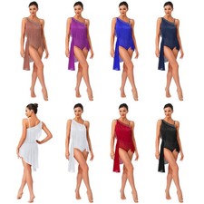 Womens Dresses Swing Dancewear Clothing Dress Knitwear Tango Figure Skating Hem