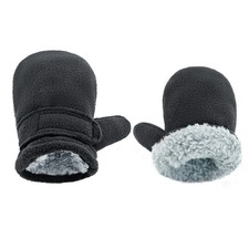 BAVST Baby Toddler Winter Mittens Girls Warm Fleece 6-18 Months, X-black