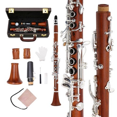 Professional E key Clarinet Rosewood Nickel Plated Keys with accessories 