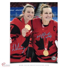 Laura Stacey & Marie-Philip Poulin Team Canada Signed 8x10 Photo Gold Medal