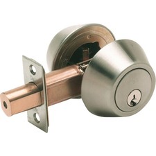 Tell Satin Stainless Steel Commercial Double Cylinder Deadbolt CL100056 Pack of
