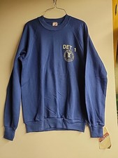 Vintage 90s Deadstock JERZEES AIR FORCE BLUE CREWNECK SWEATSHIRT Medium 19x27.5