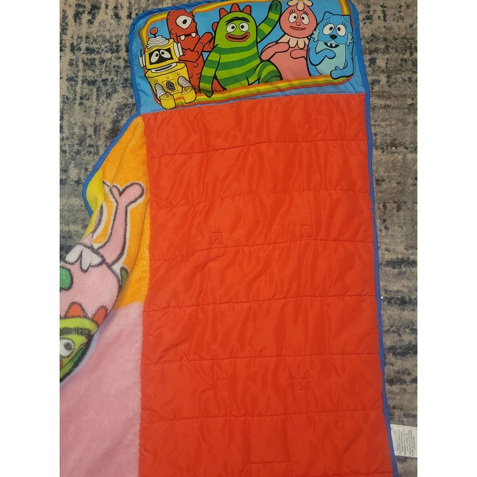 Yo Gabba Gabba Siesta Mat Niños Saco de Dormir Manta Naranja Viaje Niño Cama Rollo Foto 2 de 4