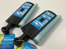 (2) PACK - Carrand 9038 8" Folding Compact Squeegee For Windows, Extends To 15"