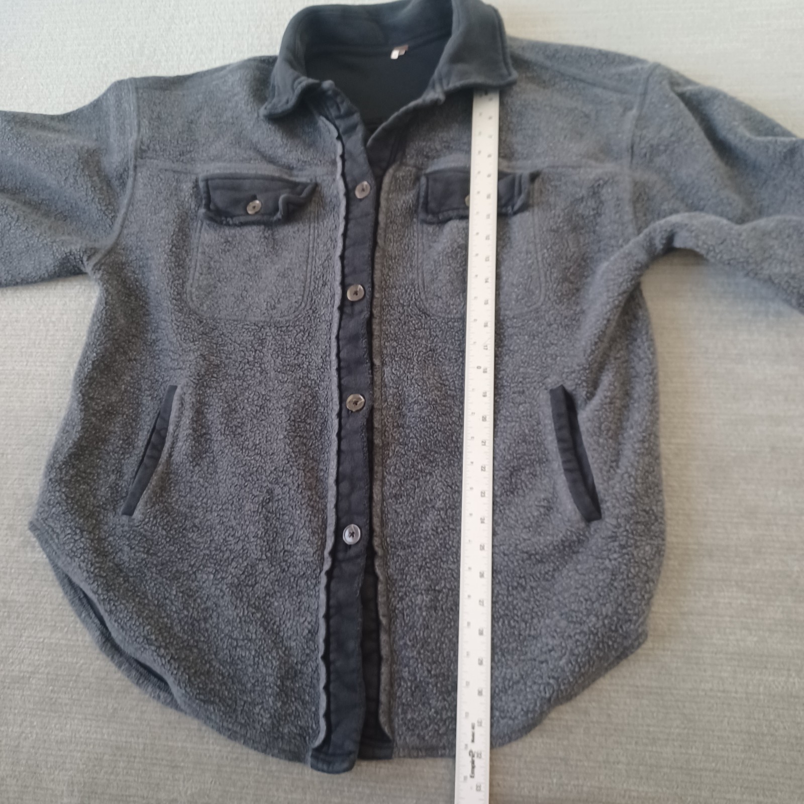 Free People Button Down Jacket Ruby Fleece Shacke… - image 6