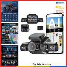 AI Dash Cam 4K 4 Channel 360 Degrees GPS WiFi...