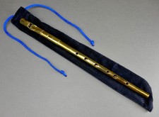 Vintage Michael Copeland Brass Irish Conical Bore Celtic Whistle Flute RARE! A