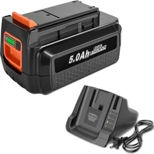 1/4X For Black and Decker 40V 5Ah Max Lithium Battery & Charger LBX2040 LBXR36