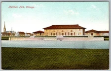 Antique Postcard Sherman Park Field House Chicago, IL 1910s