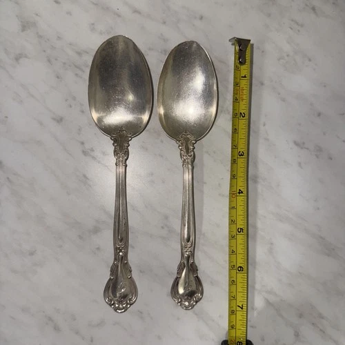 Gorham Sterling Silver Chantilly Spoons ~ Pat 1895 Lion Anchor 81 Grams Scrap!