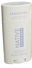 Native Cotton Lily Whole Body Sensitive Deodorant Aluminum Free 2.4 oz