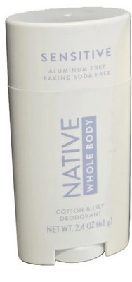 Native Cotton & Lily Whole Body Sensitive Deodorant Aluminum Free 2.4 oz
