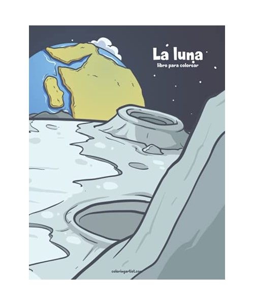 La luna libro para colorear 1, Snels, Nick