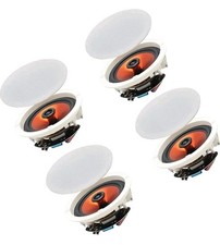 4 6.5'' Bluetooth In Ceiling Speakers 600W  In Wall Amplifier Receiver Indoor