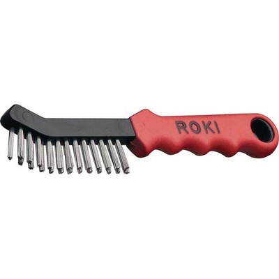 Drahtbürste ROKI  Länge 225 mm 2-reihig LESSMANN Stahlbürste Drahtbesen Bürste  