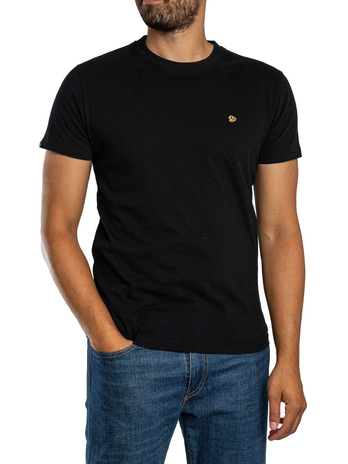 Superdry Noir T-Shirt With Logo Essential Sdco - Image 2