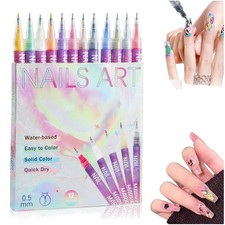 Nagellack Stift Set 12 Farben 3D Nail Art DIY Manik&uuml;re Schnelltrocknend