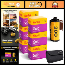 35mm Film Roll 24 Exp - Kodak Gold 200 - 6 Rolls Sturdy Storage Case - Photogr