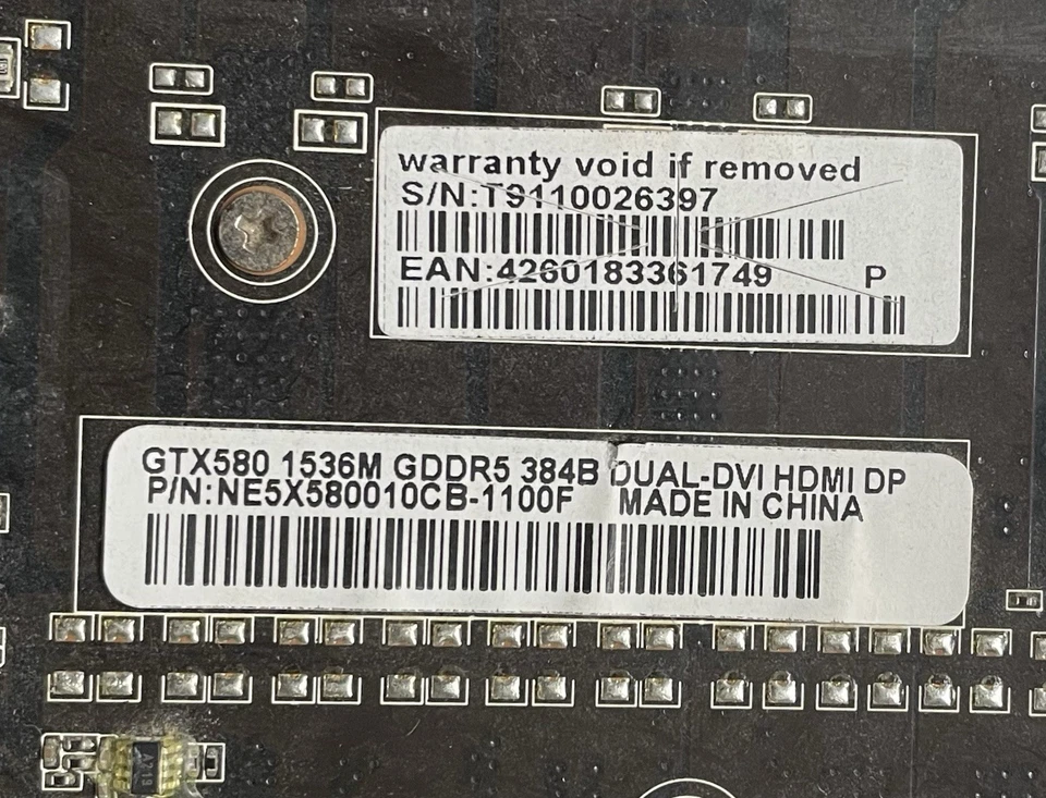 Gainward NE5X580010CB-1100F GeForce GTX 580 1.5GB HDMI PCIe Graphics Card - Image 4 of 4