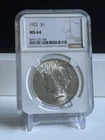 1922 Peace Silver Dollar $1 MS64 NGC Graded Coin