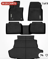 Fit 2018-2024 Toyota Camry All-Weather Floor Mats & Cargo Trunk Liner Set Black