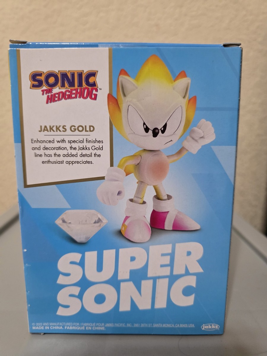 Jakks Gold Sonic The Hedgehog Super Sonic With Chaos Emerald SDCC