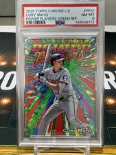 2025 Topps Chrome Logofractor Coby Mayo Power Players Green /99 PSA 8