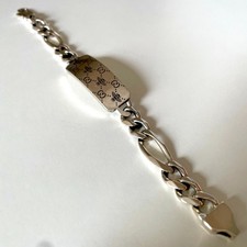 Gucci Men's Jewellery Bee Motif Bracelet in Silver RRP £485 BNWB