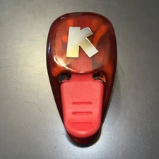 EK Success Letter k Paper Punch Red Plastic Metal For Scrapbooking Crafts
