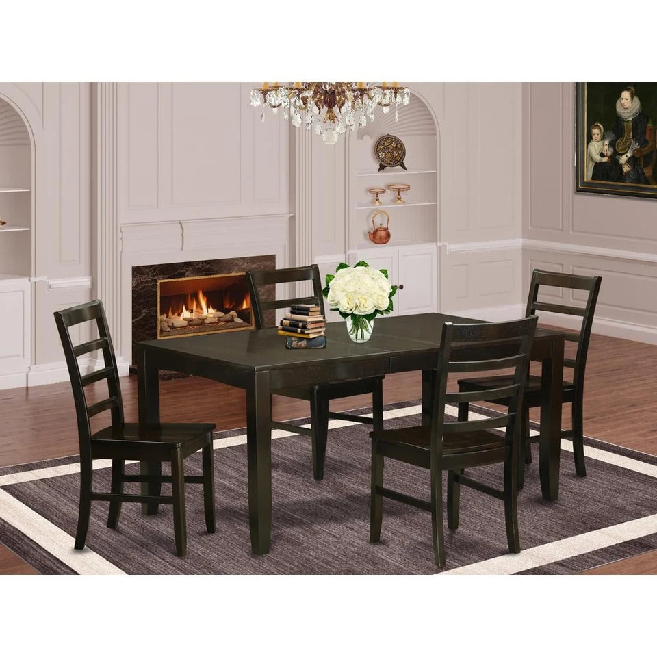 5  Pc  Dining  room  set  for  4-Table  with  Leaf  and  4  Chairs  for ... - Image 2 of 4