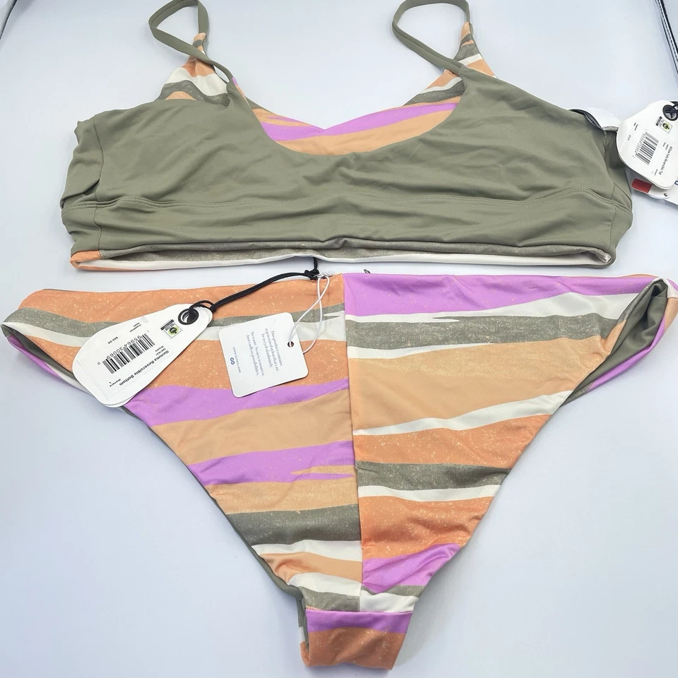 Conjunto de bikini Prana para mujer L Willow Falls reversible superior y parte inferior Gemma Foto 4 de 4