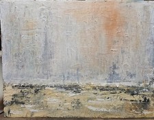 Small Cold Wax Wabi Sabi Painting 10"x 8" by artist Hope Banks