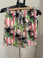 NWT Hurley Boys Medium Coral Mesh Lined Board Shorts Beach Swim Trunks