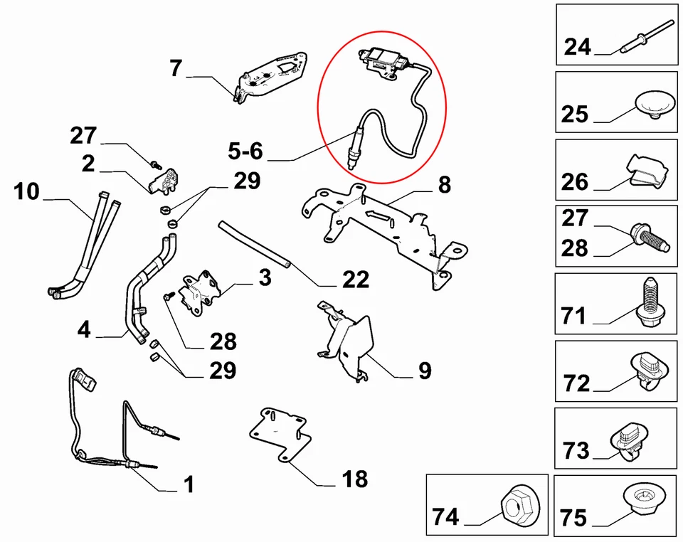 SONDA SENSORE NOX PIERBURG X FIAT SCUDO OPEL COMBO CITROEN JUMPY 9821121180 - Immagine 4 di 4