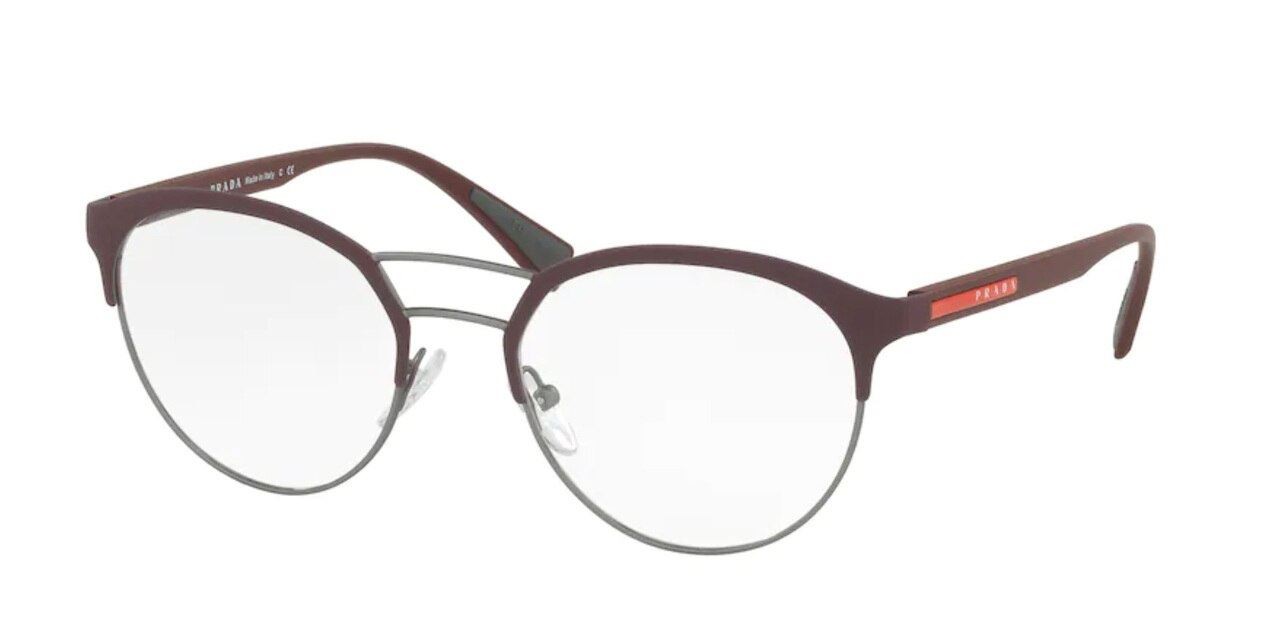 PRADA LINEA ROSSA PS 52HV VHP1O1 Bordeaux Round Men's 50 mm 