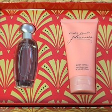 Est e Lauder pleasures Duo Set Body Lotion 2.5oz  Eau de Parfum Spray 1oz