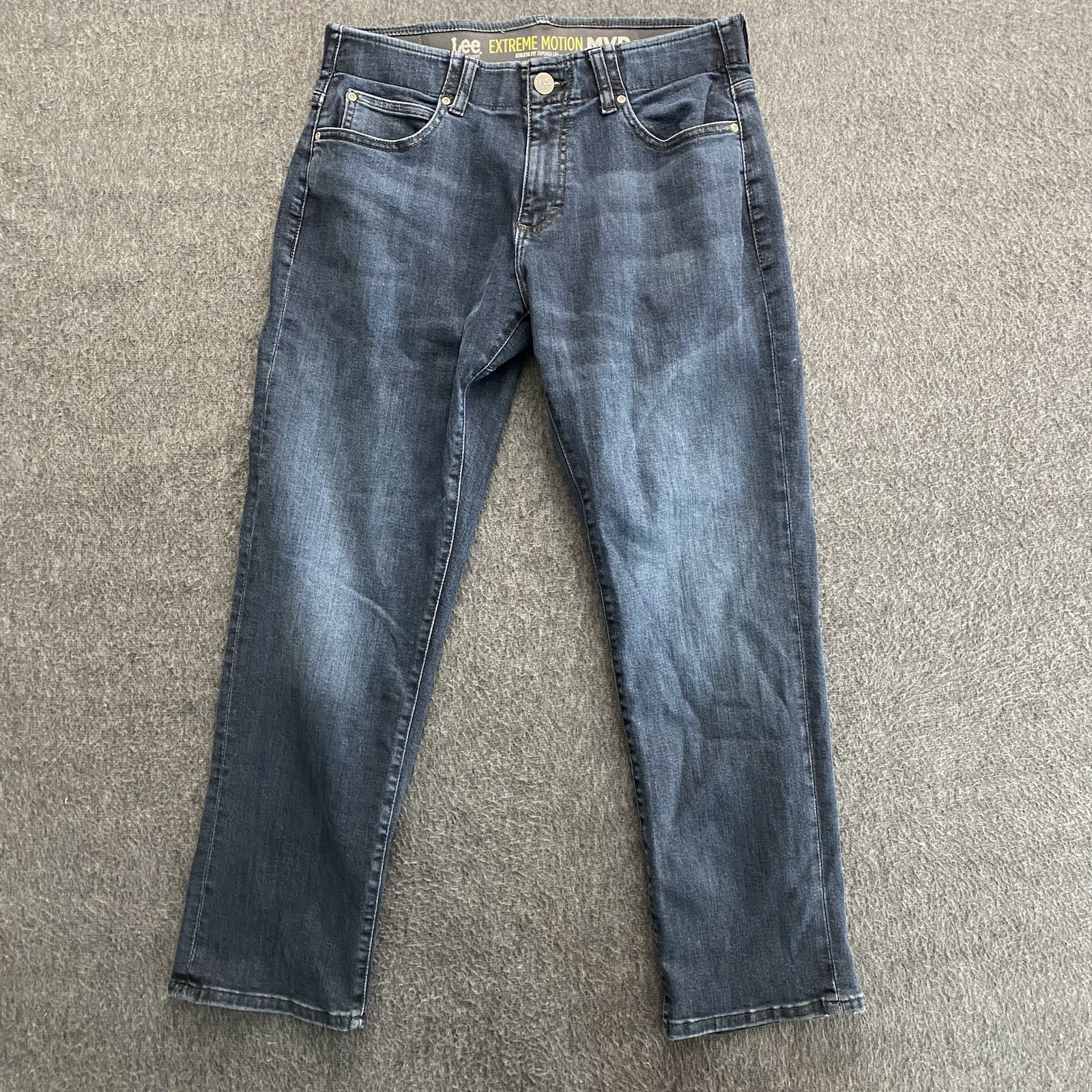 S 33x29 Blue Athletic Fit Tapered Leg Denim Work