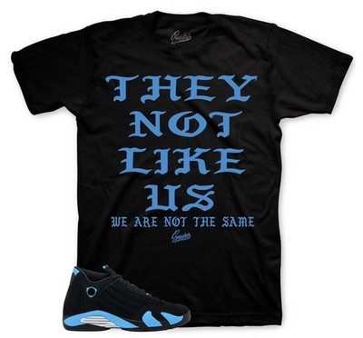 Shirt To Match Jordan 14 University Blue Shoes - Not Like Us Sneaker Tee