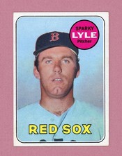 1969 Topps #311 Sparky Lyle Boston Red Sox Rookie Baseball Card EX+, READ. rookie card picture