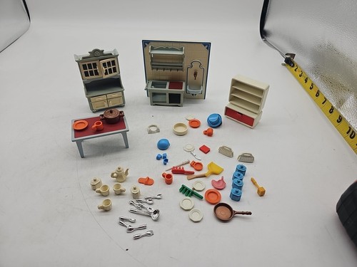 Vintage Playmobil Victorian Kitchen 5322 Mansion Dollhouse Huge Lot