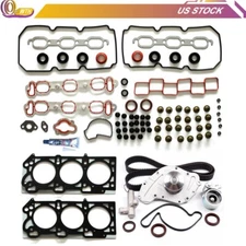 Head Gasket Set Timing Belt Kit Tensioner Water Pump For 2006 Dodge Charger 3.5L