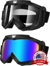 2 Gafas De Nieve Para Skiar Motocross Motos Esquiar Hombre Mujer Y Niños NEW US