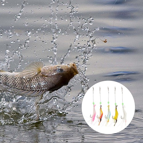 5pz Esche da Pesca Finta Riutilizzabili Pesca Finta Artificiale - Foto 11 di 12