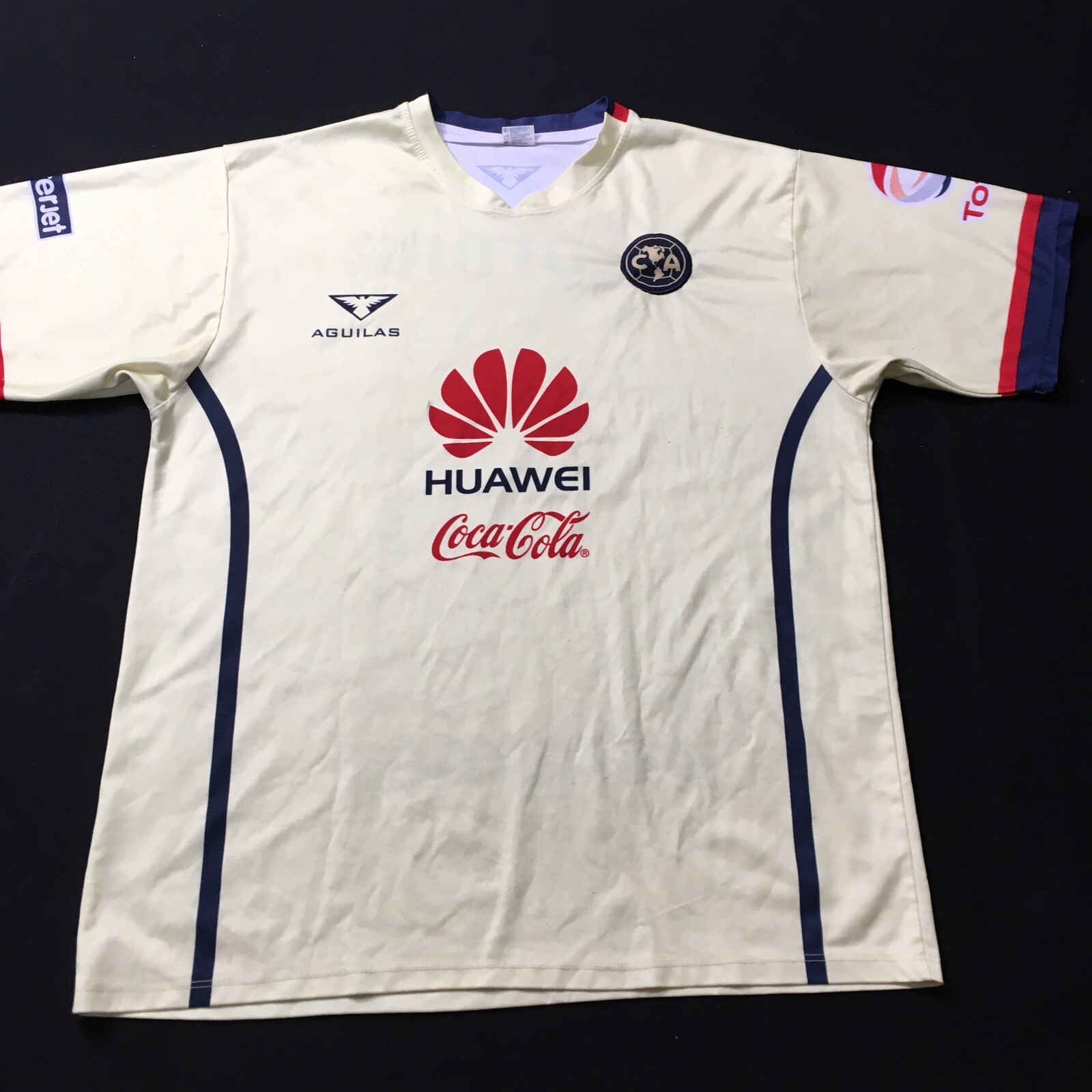 Club America Aguilas Soccer Jersey Men's Size XL banamex corona