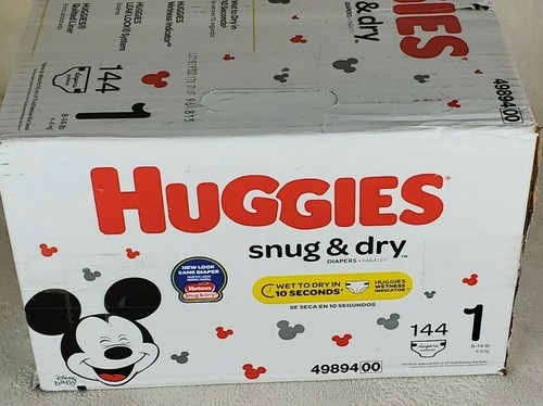 Disney Baby Huggies Snug & Dry Diapers Size 1 (8-14 lb) ~ 144 count - Picture 4 of 8